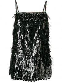 fringe beaded mini dress at Farfetch